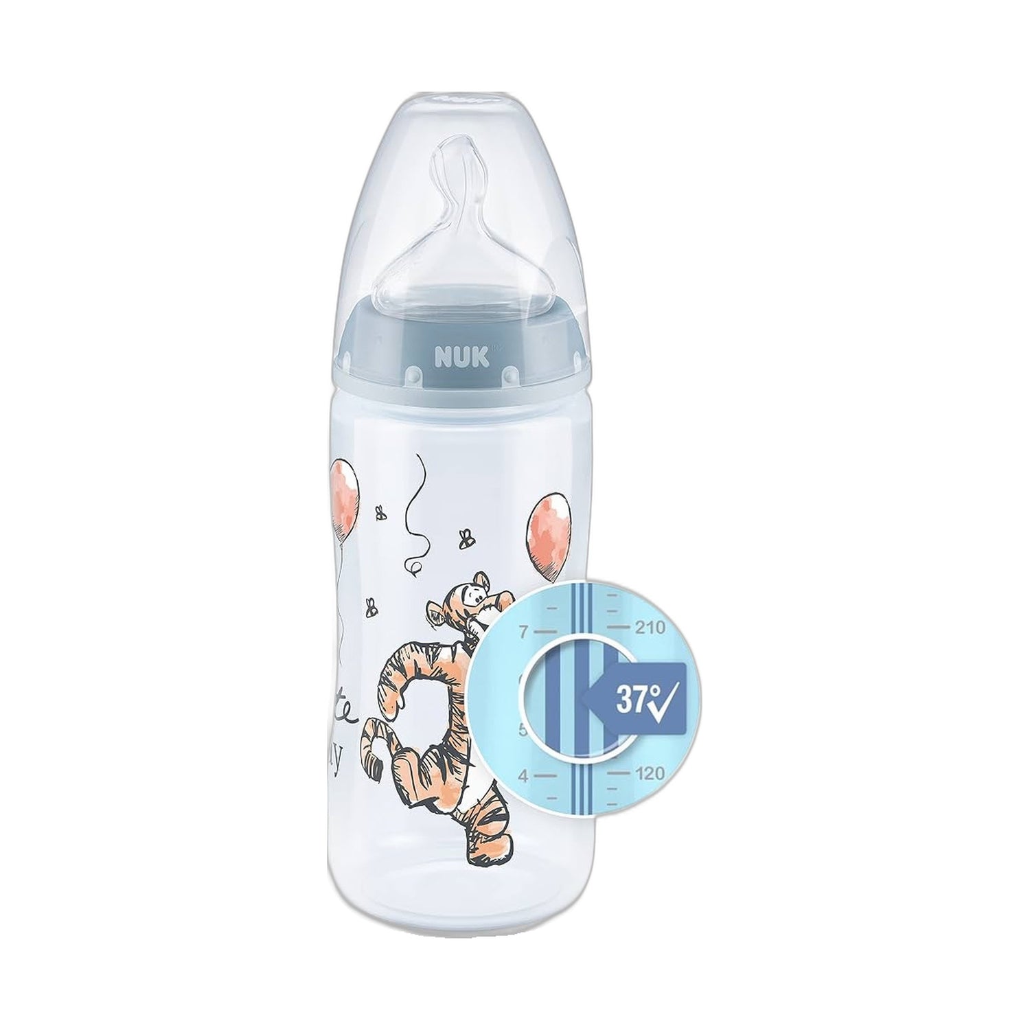 Nuk Biberão Silicona Com Indicador Temperatura 300 ml 6-18 Meses