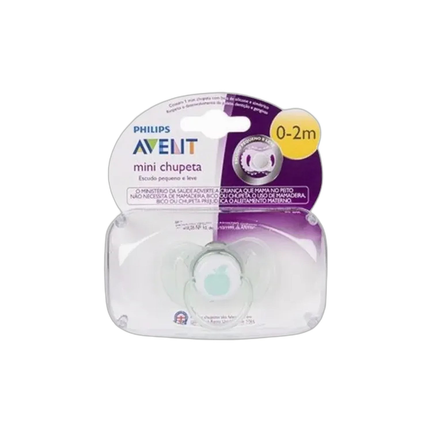 Philips Avent Mini Chupeta Silicone 0-2 Meses Menino 2 Unidades