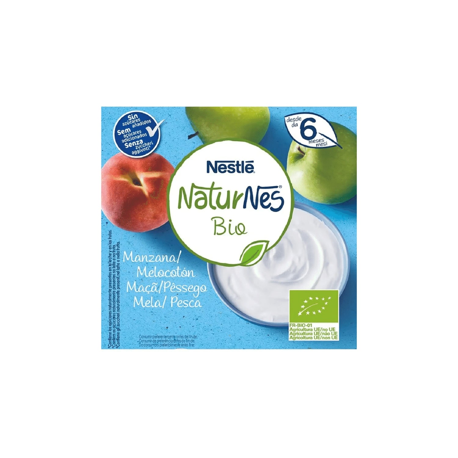 Nestlé Naturnes Bio Lactente Maçã/Pessego 4x90g