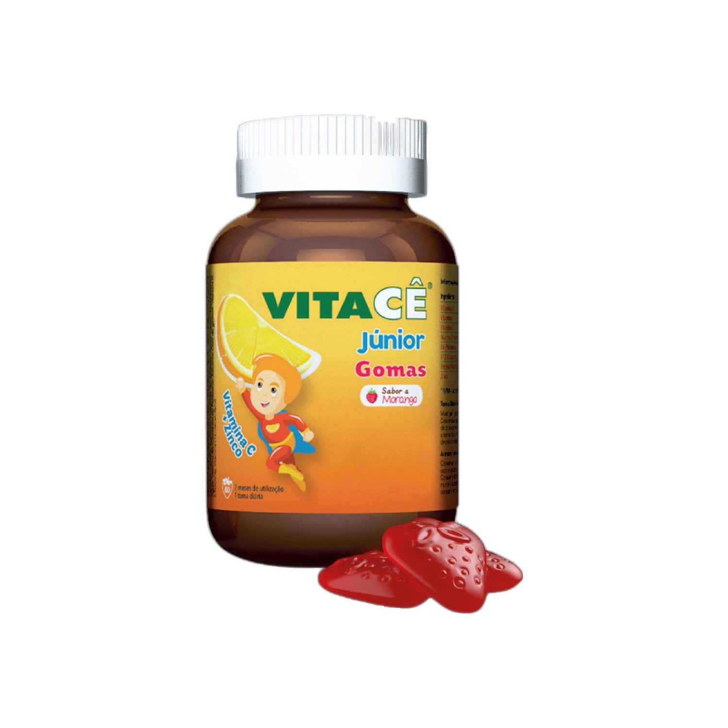 Vitacê Júnior Gomas Sabor Morango 60 Unidades