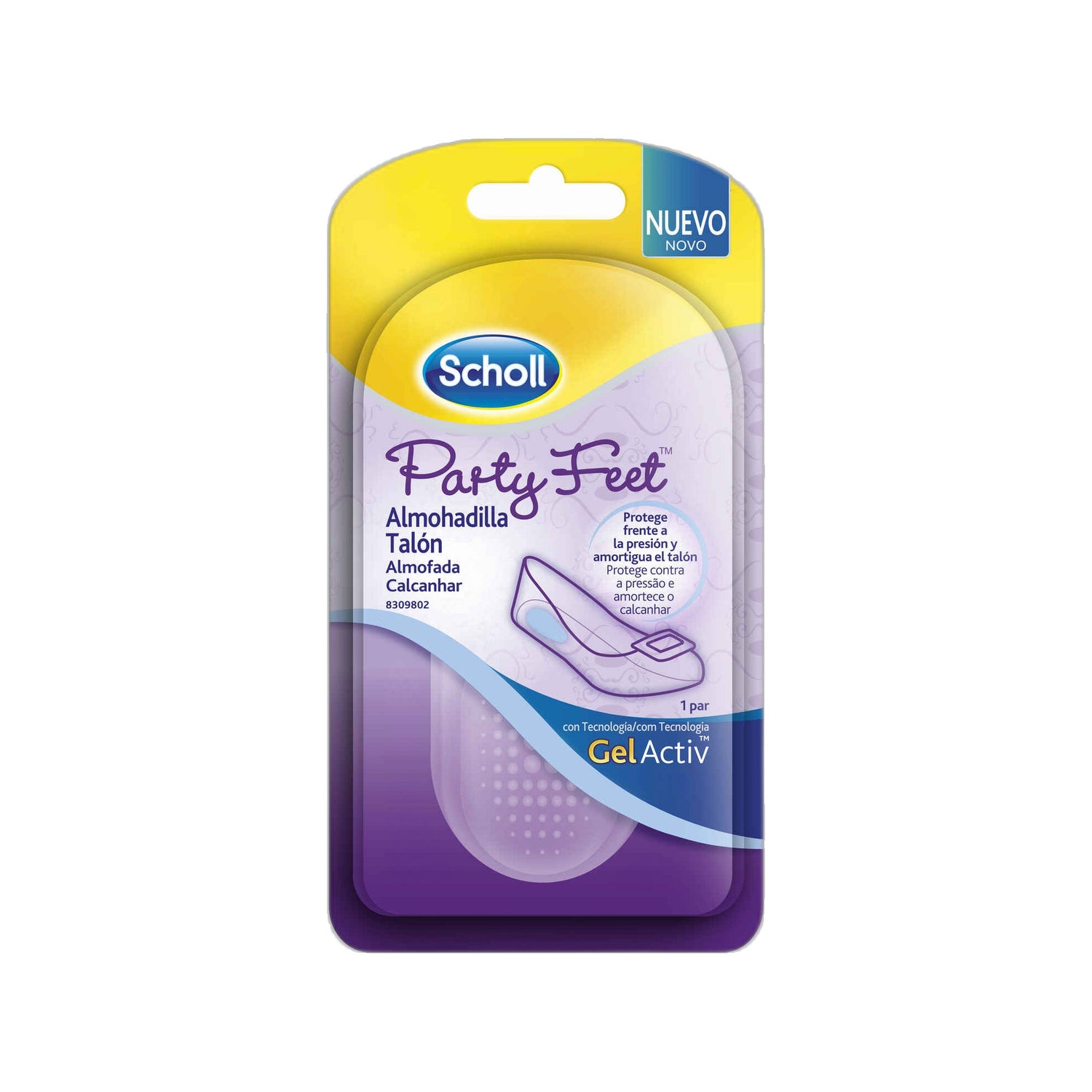 Scholl GelActiv Party Feet Almofadas de Calcanhar