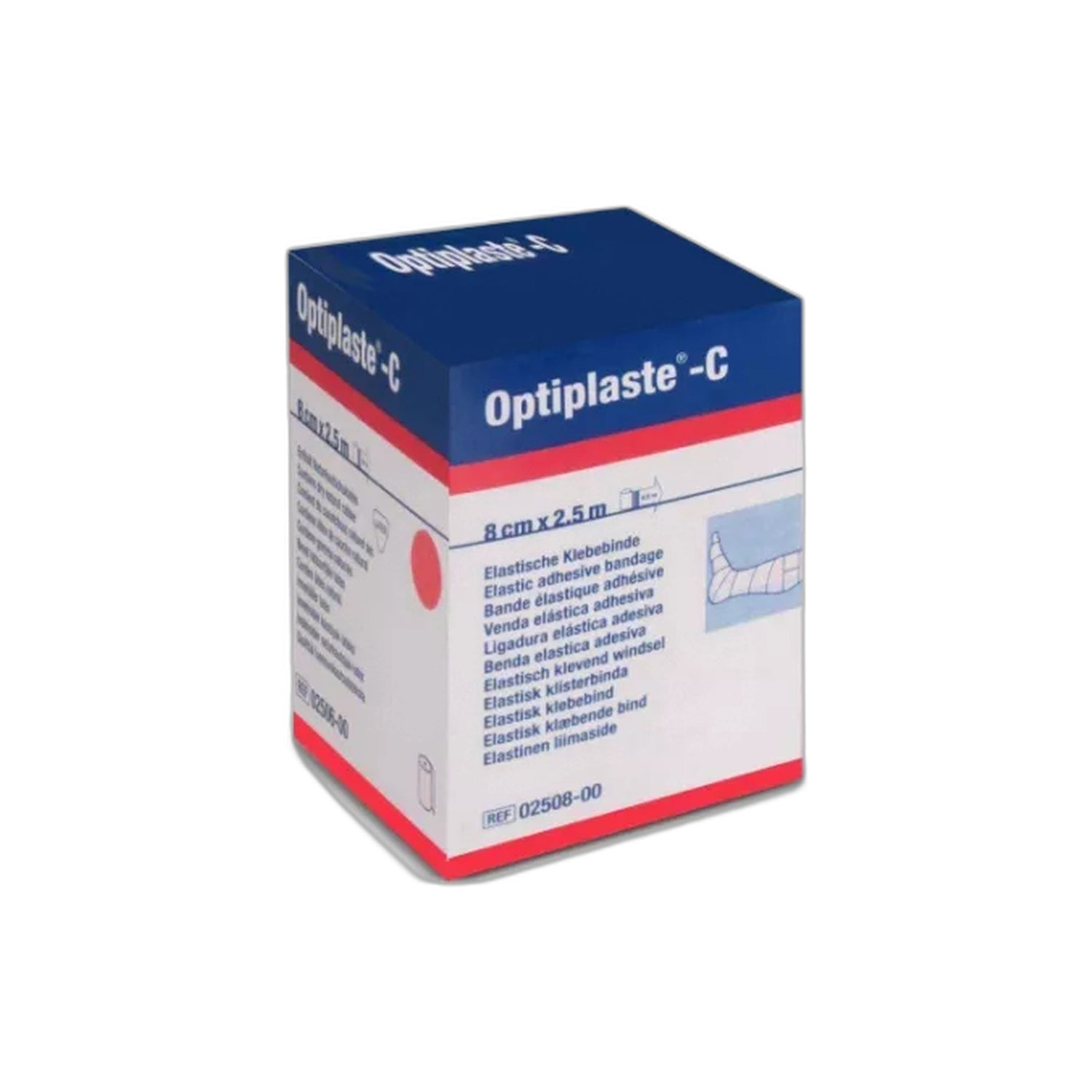 Optiplaste C Ligadura Elástica Adesiva 8 cm x 2,5 m
