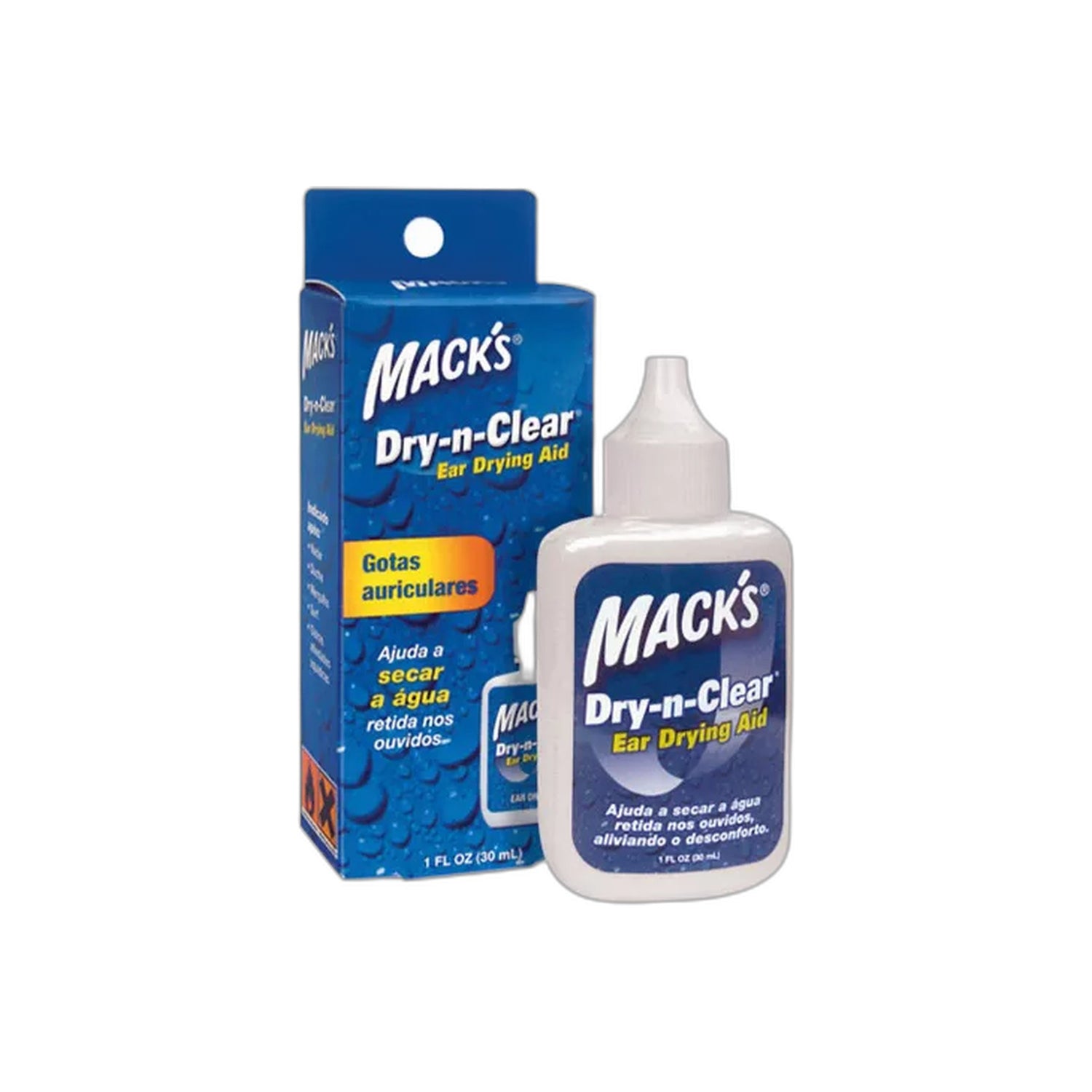 Mack's Dry N Clear Gotas para Limpeza de Ouvidos 30 ml