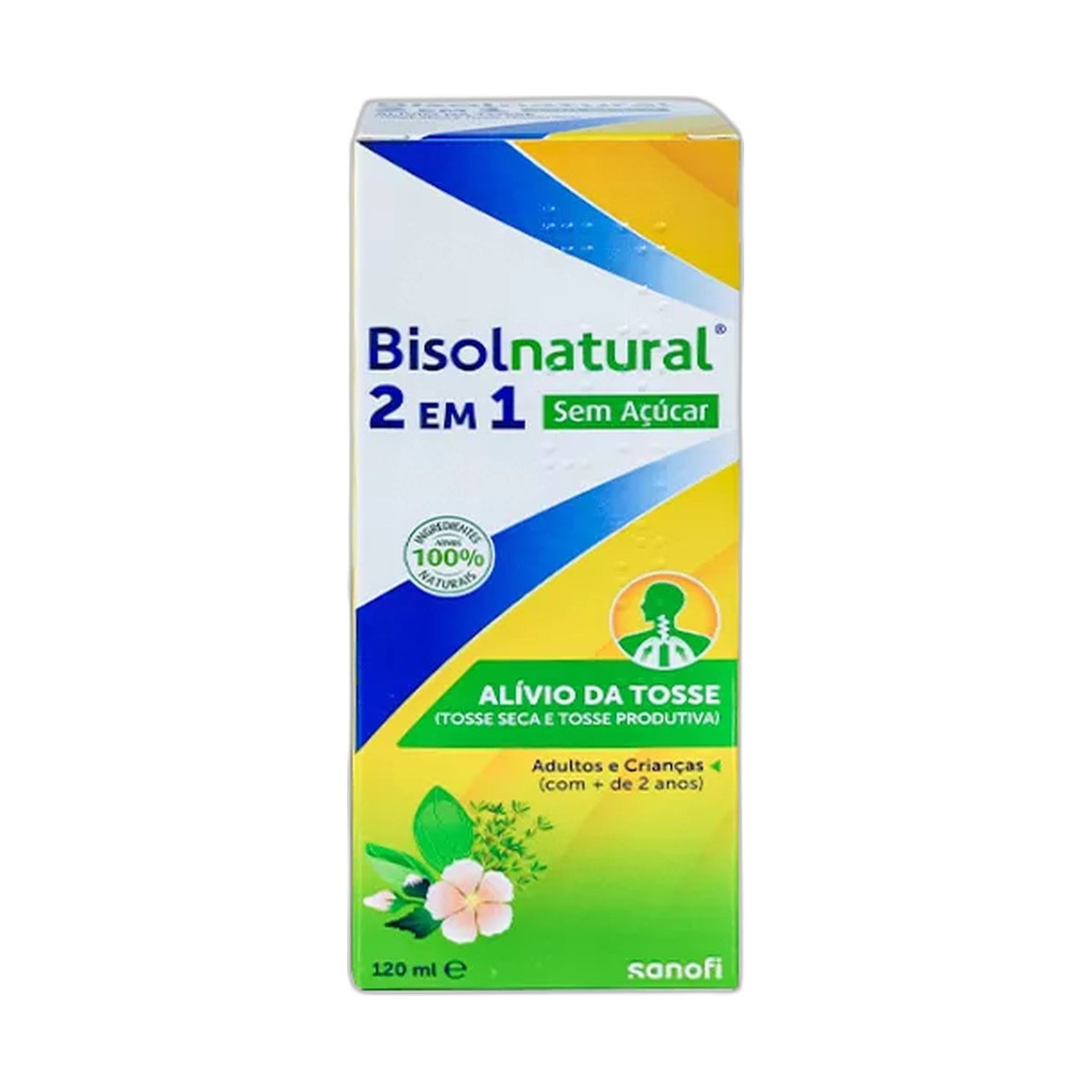 Bisolnatural 2 em 1 Xarope Sem Açúcar 120 ml