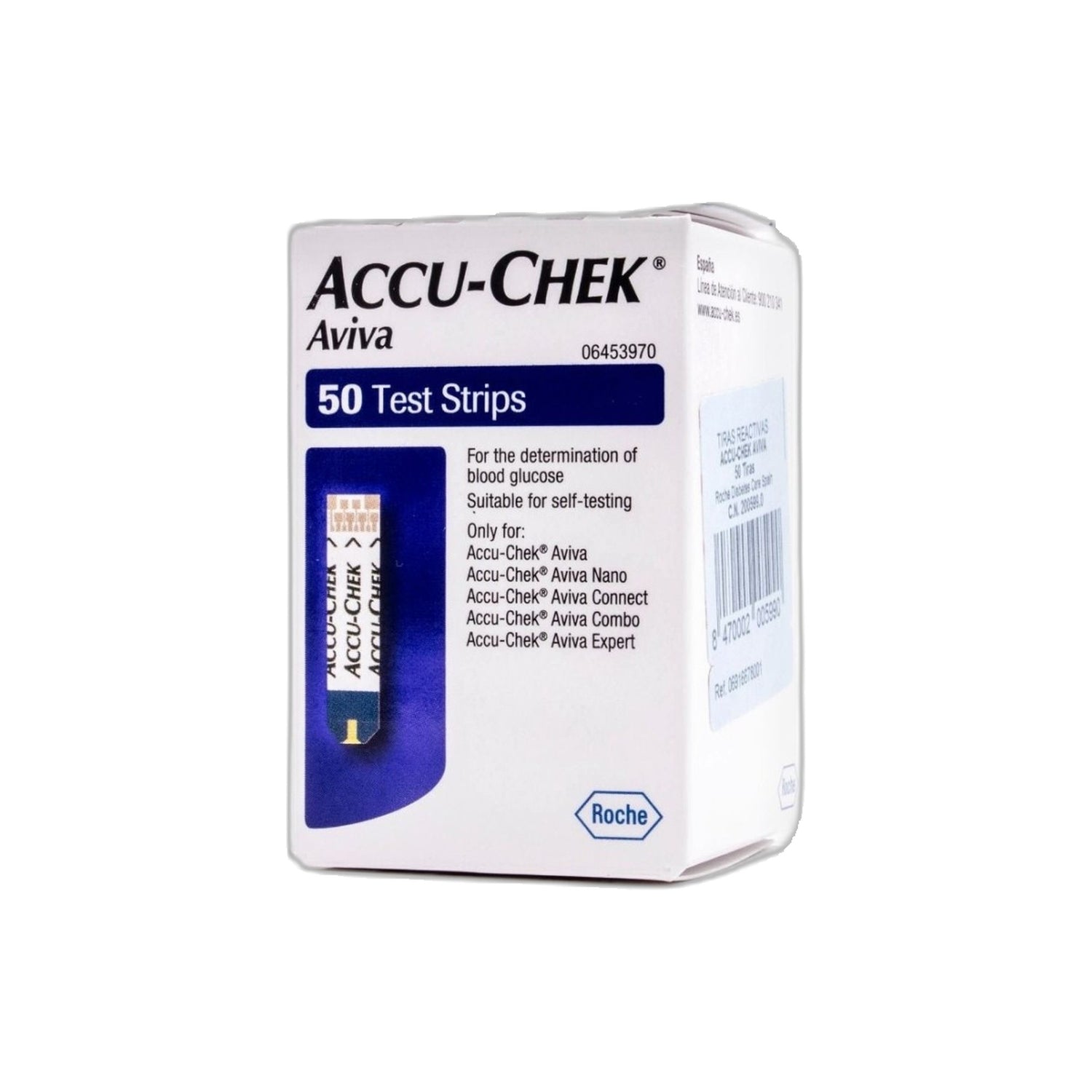 Accu-Chek Aviva Tiras de Teste de Glicemia 50 Unidades