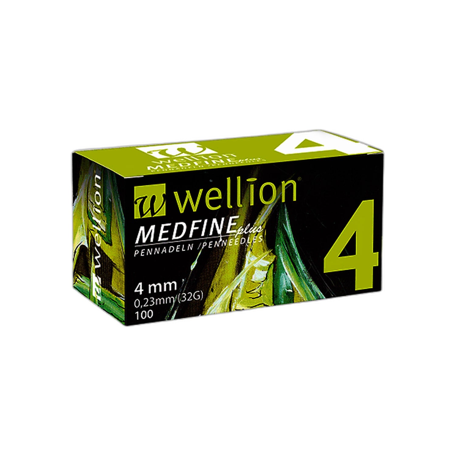Agulhas para Caneta de Insulina Wellion Medfin Plus 4 mm 100 Unidades