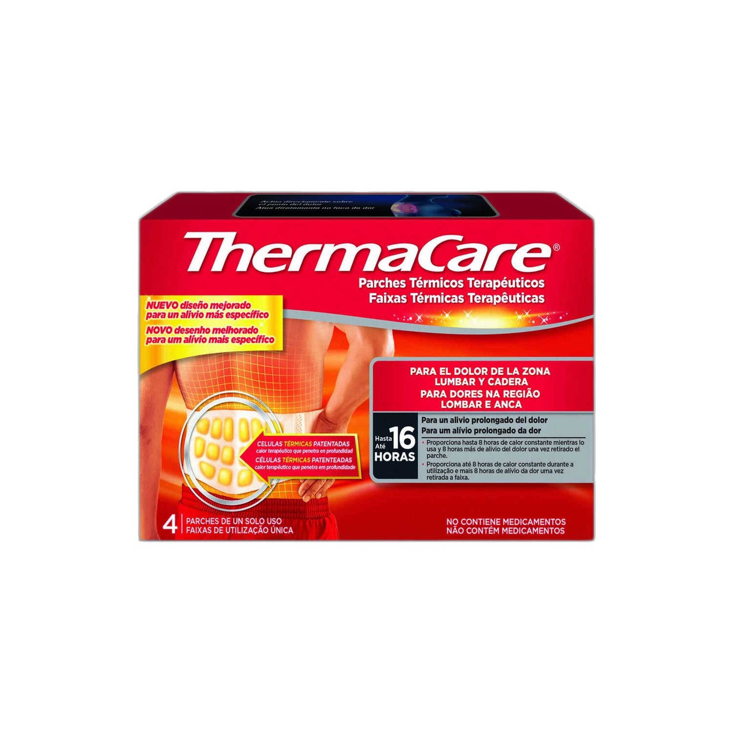 Thermacare Faixa Térmica Lombar e Anca 4 Unidades