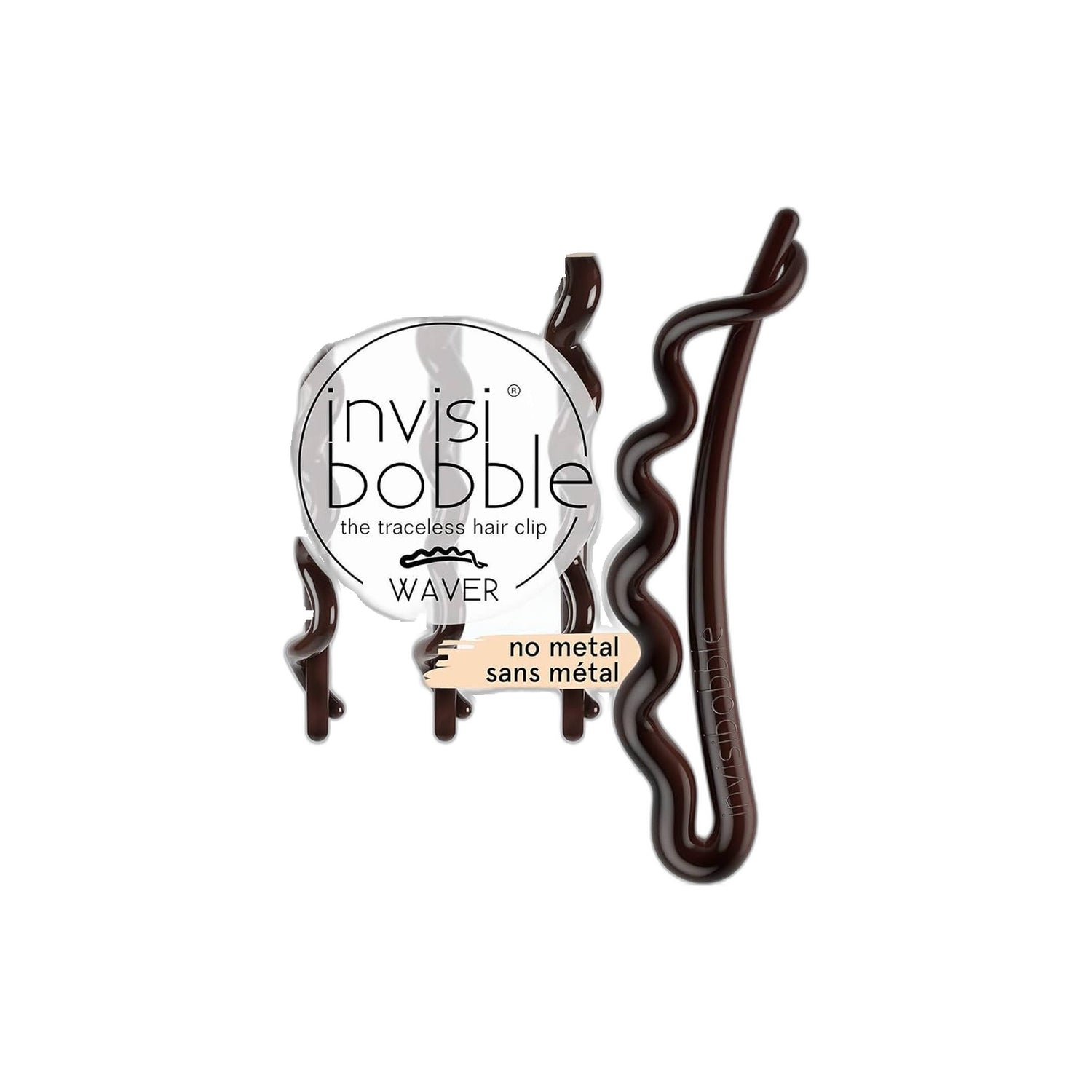 Invisibobble Gancho de Cabelo Waver Castanho 3 Unidades
