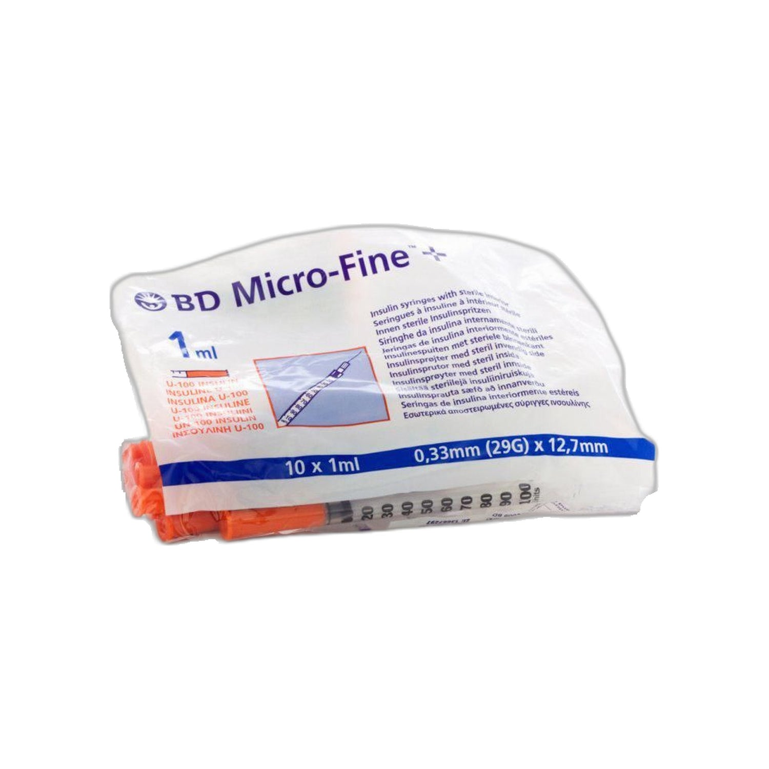 BD Micro-Fine+ Seringas de Insulina 1 ml 29G 10 Unidades
