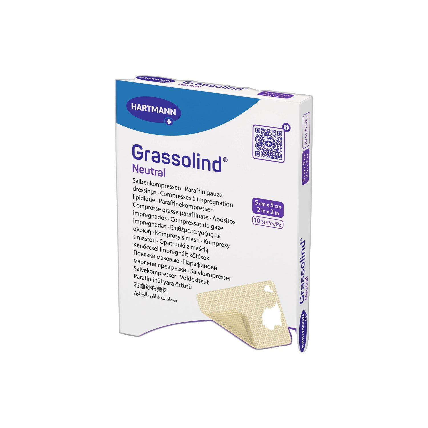 Grassolind Compressas Impregnadas 5x5 cm 10 Unidades