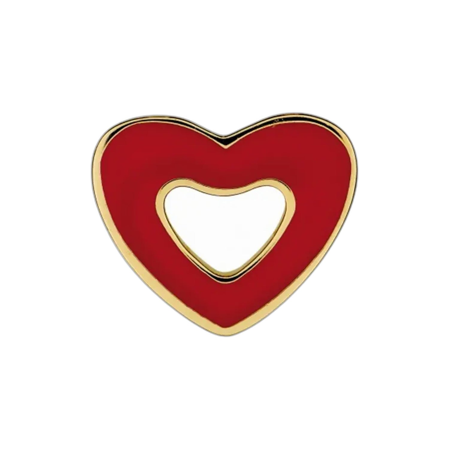 Brinco Corac Vermelho 14K 8 mm