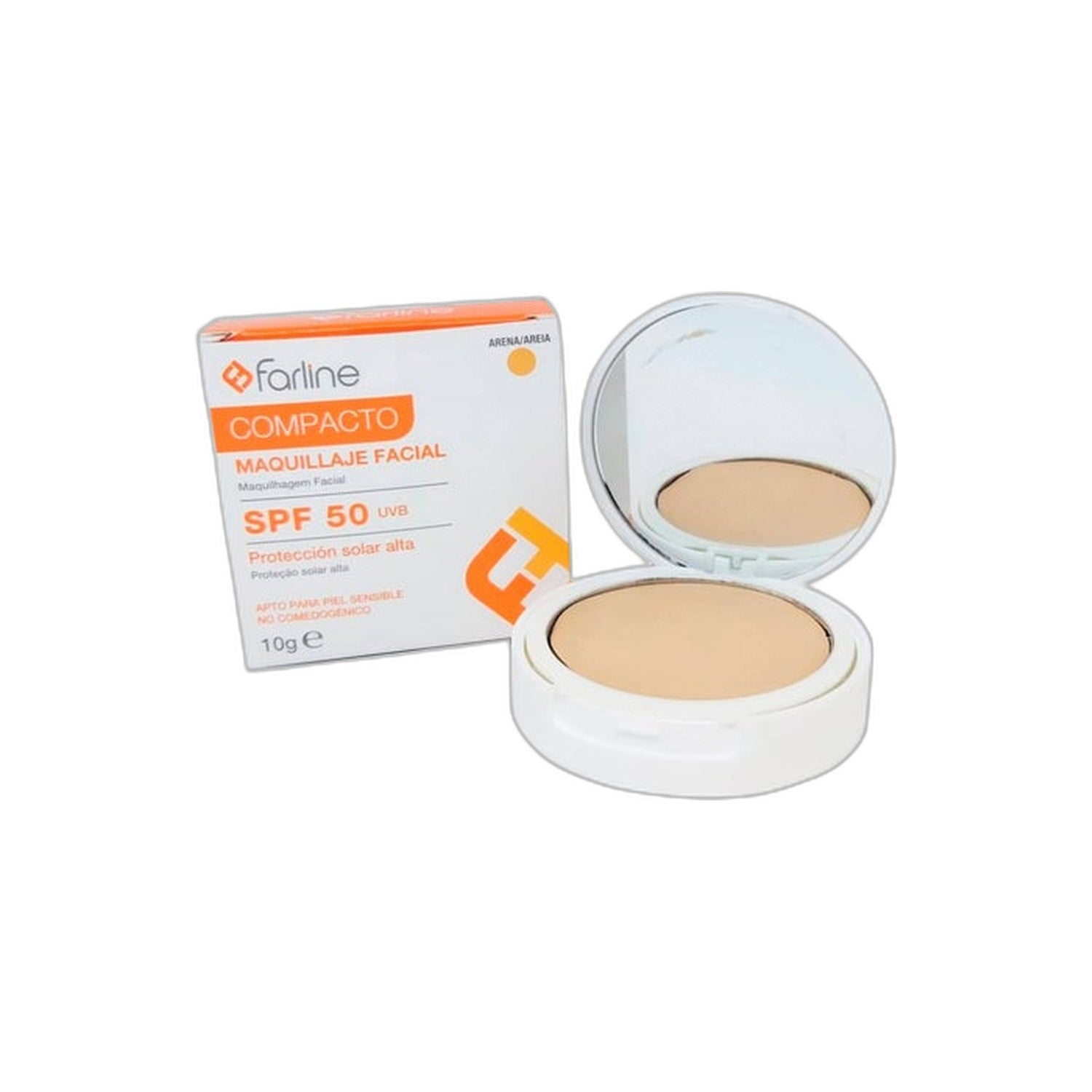 Farline Pó Compacto SPF50 Areia 10 g