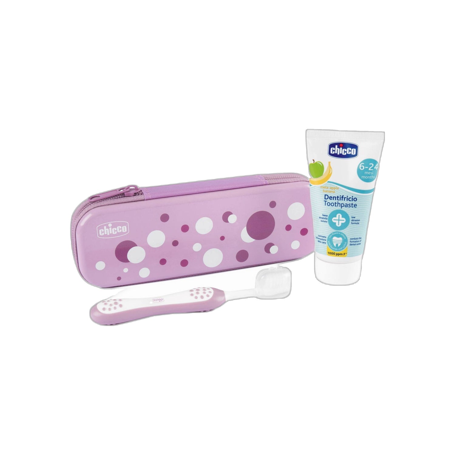 Chicco Conjunto Higiene Oral Lilás 6M+