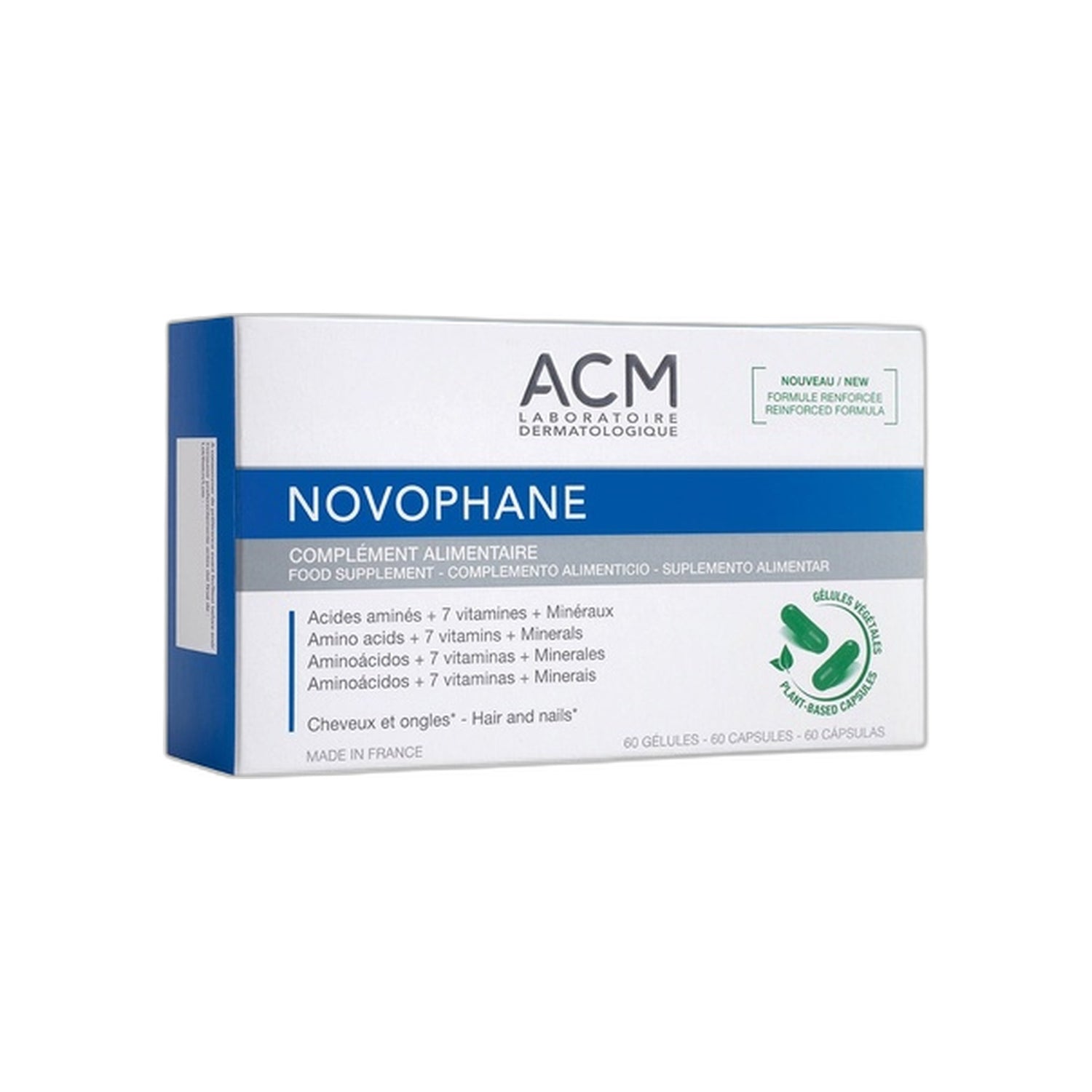 Novophane Cápsulas Cabelo Unhas 60 Cápsulas