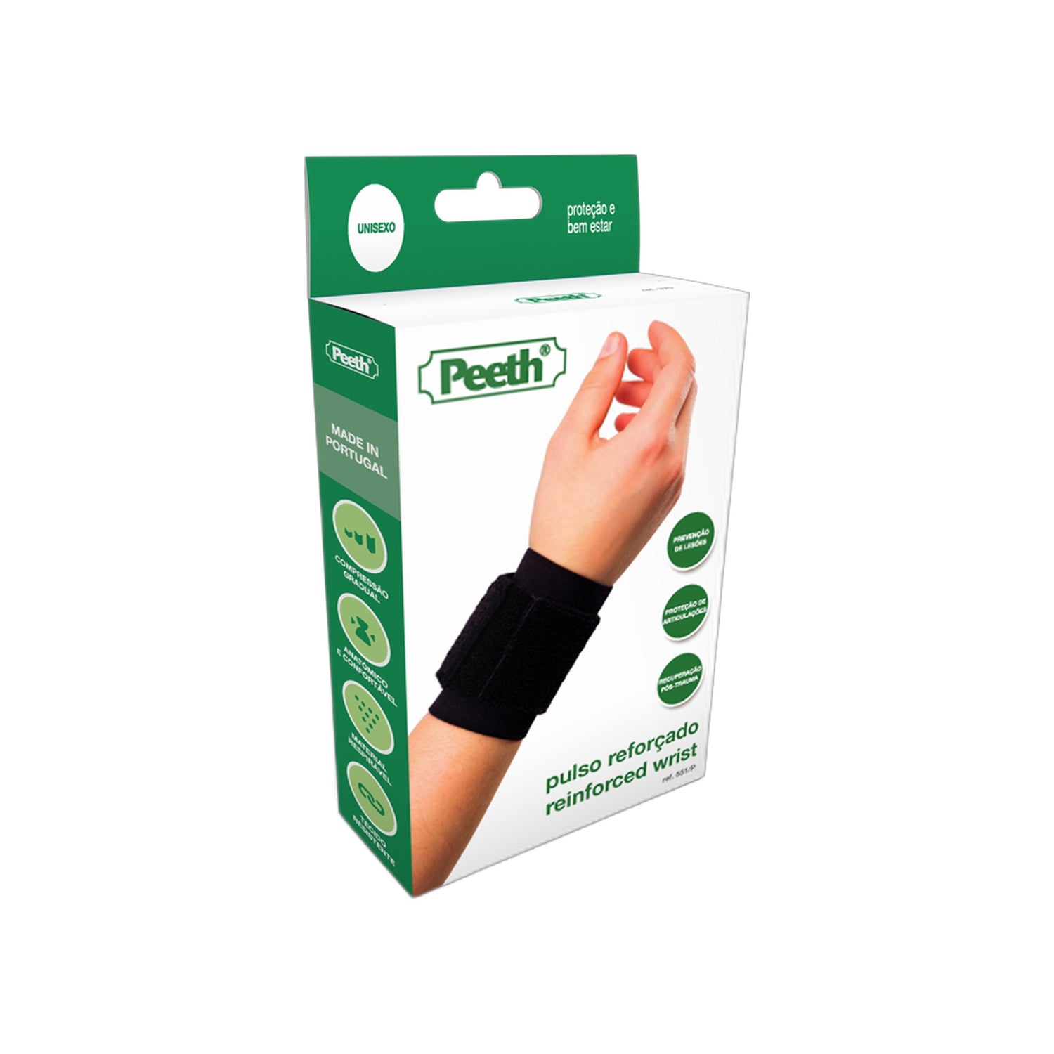 Peeth Pulso Elast Reforçado N551 Med Preto