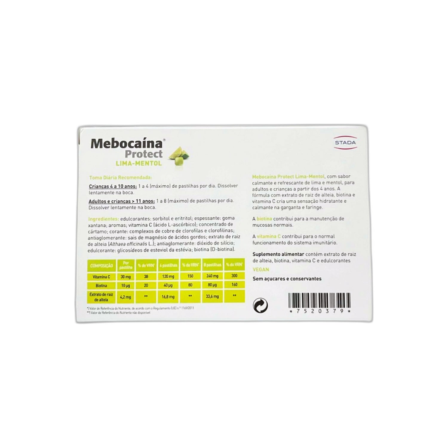 Mebocaína Protect Pastilha Lima-Mentol X20
