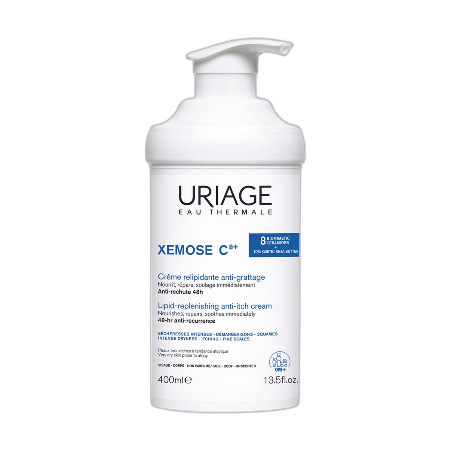 Uriage Xemose C8 Creme Relip Anti-Irritação 400 ml