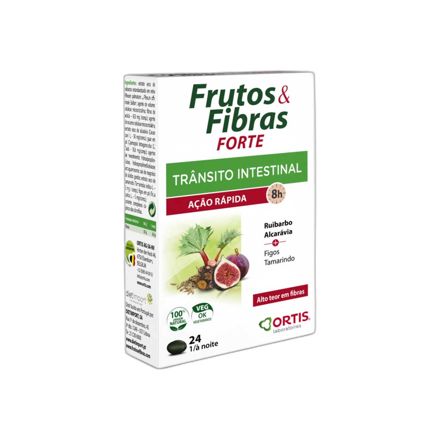 Frutos E Fibras Forte Ação Rápida Comprimidos X24