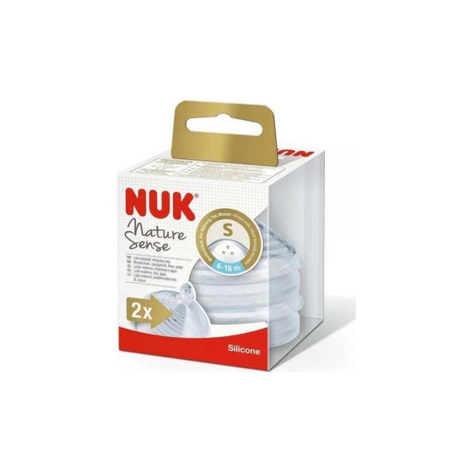 Nuk Nature Sense Tetina Silicone Tamanho 2 6-18 Meses S 2 Unidades