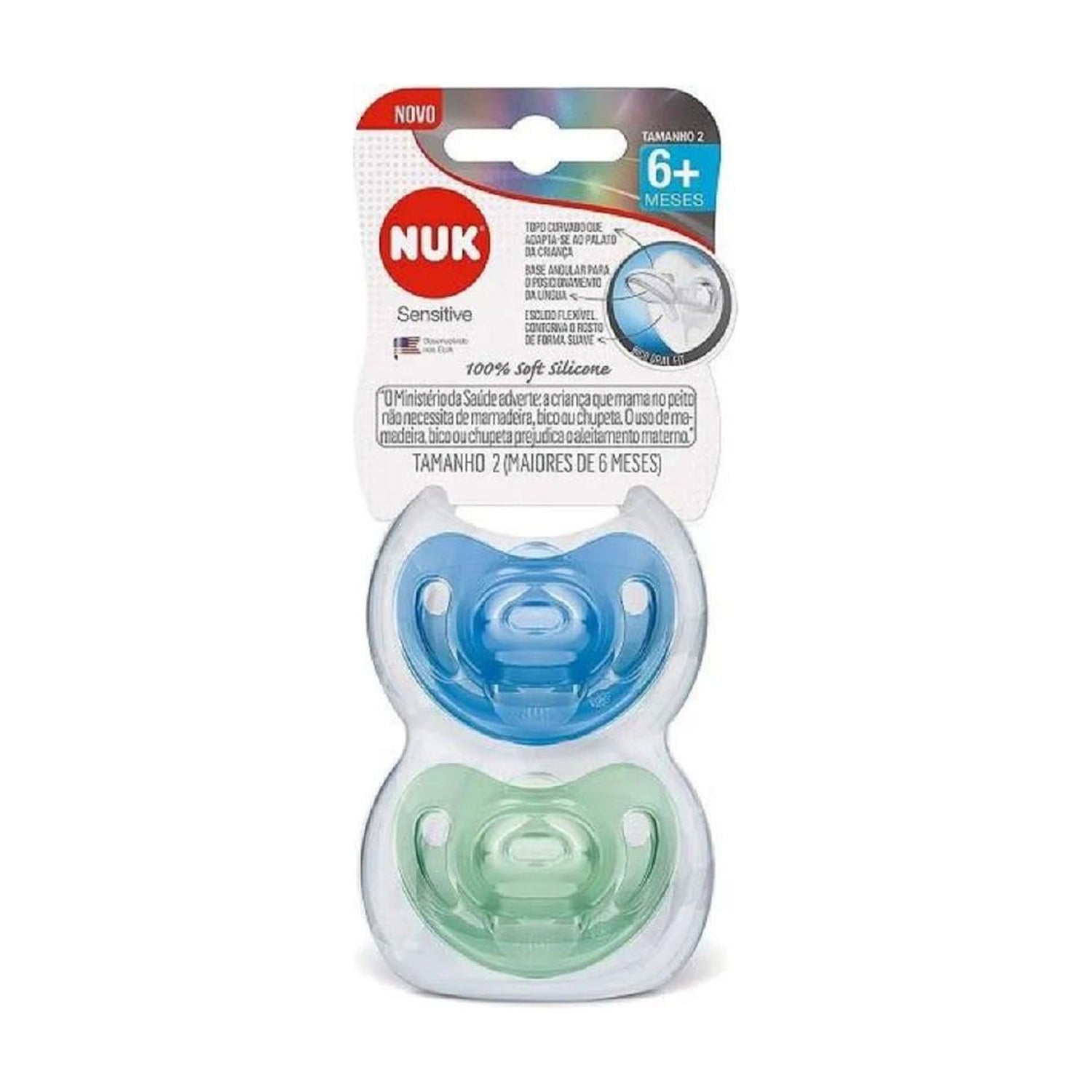 Nuk Chupeta Sensitive Silicone Tamanho 2 6-18 Meses