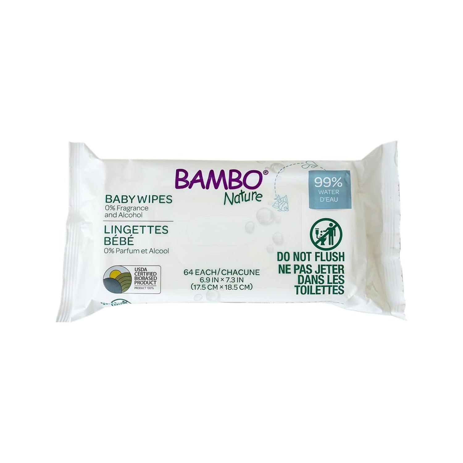 Bambo Nature Toalhitas Plastic Free 10 Unidades