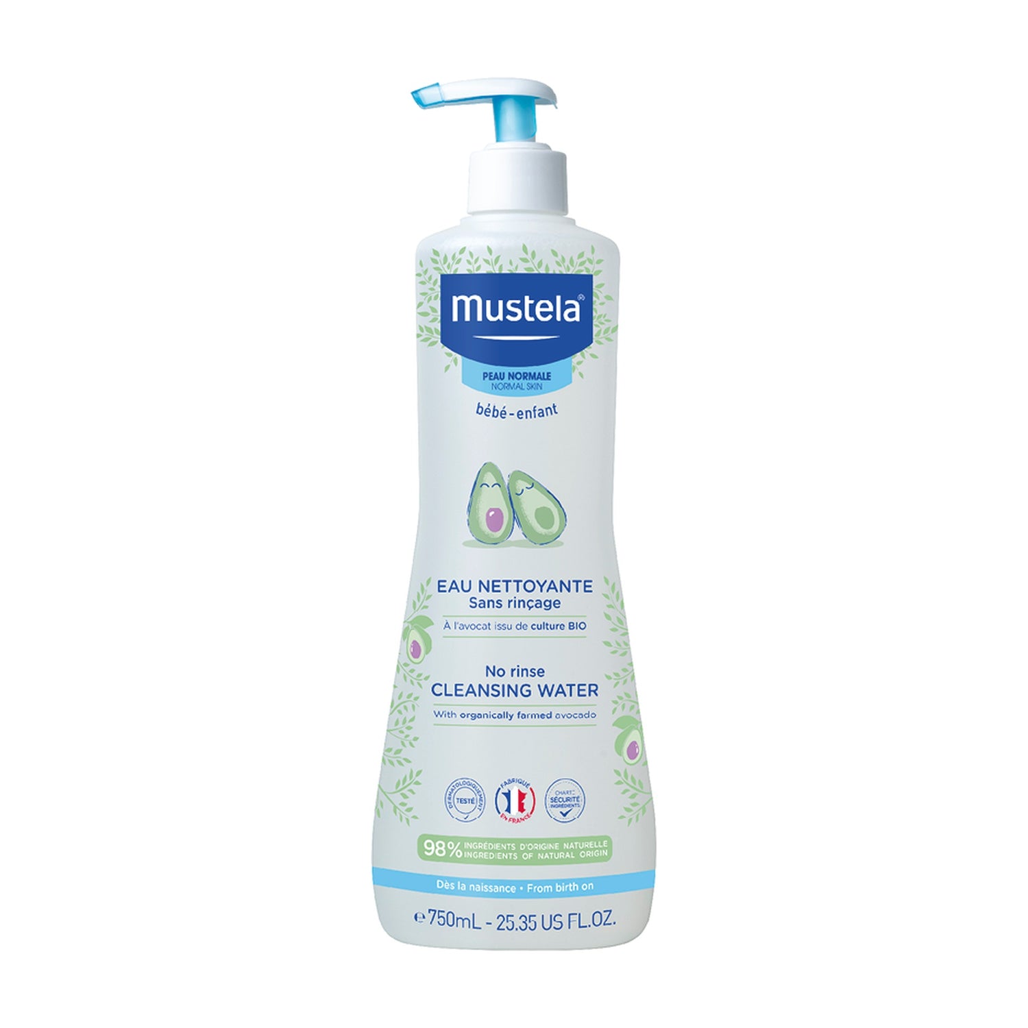 Mustela Água Limpeza Bebé 750 ml
