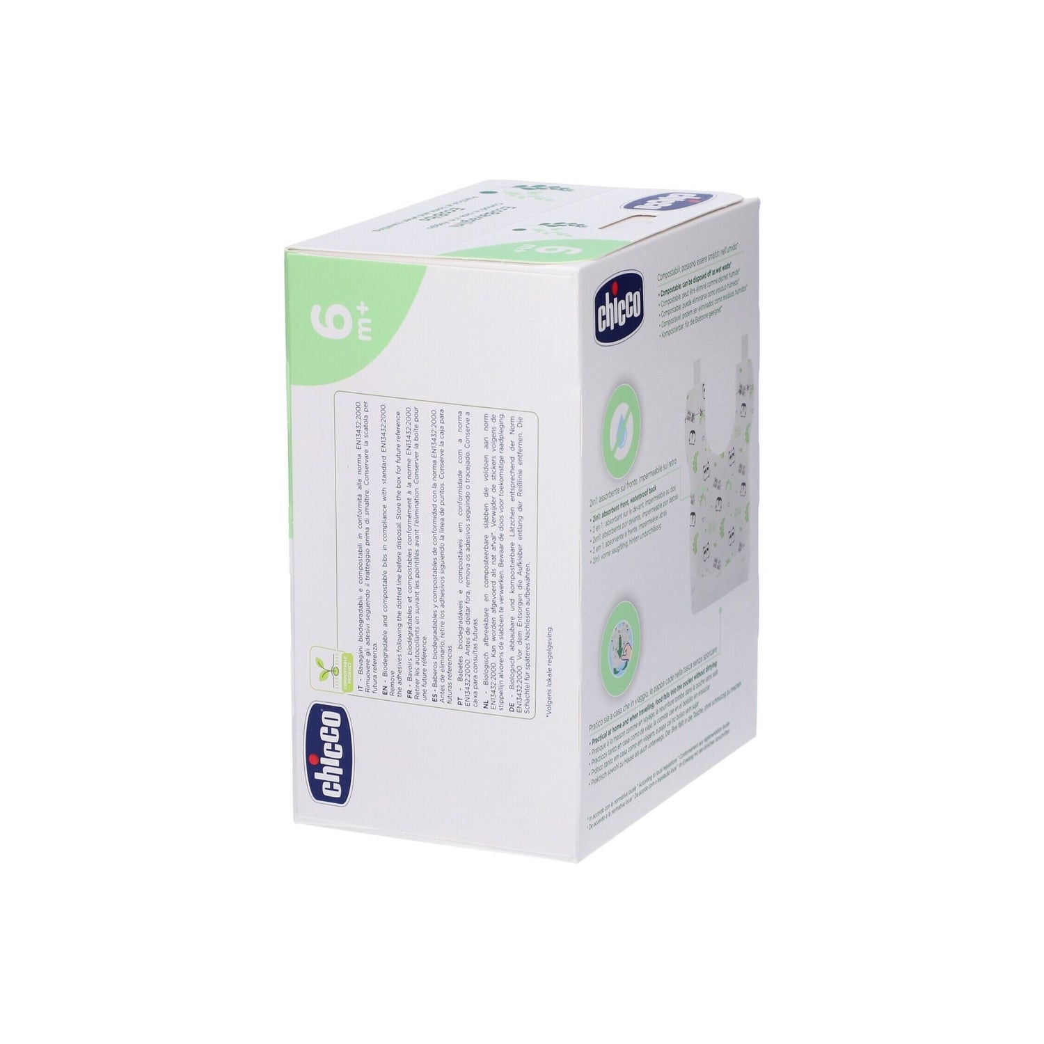 Chicco Ali Babete Compostável +6M 36 Unidades