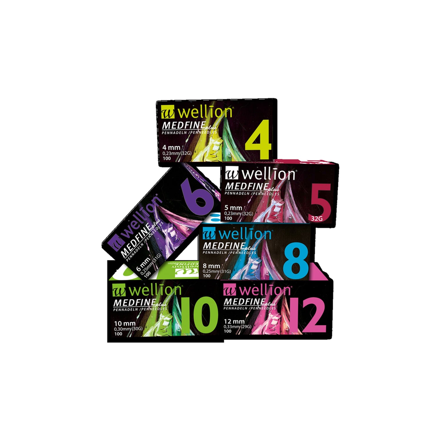 Agulhas para Caneta de Insulina Wellion Medfin Plus 12 mm 100 Unidades