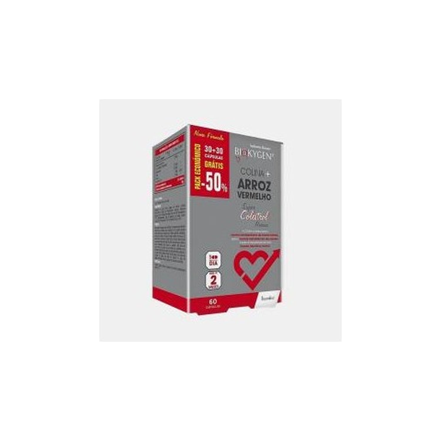Biokygen Colina + Arroz Vermelho 60 Cápsulas