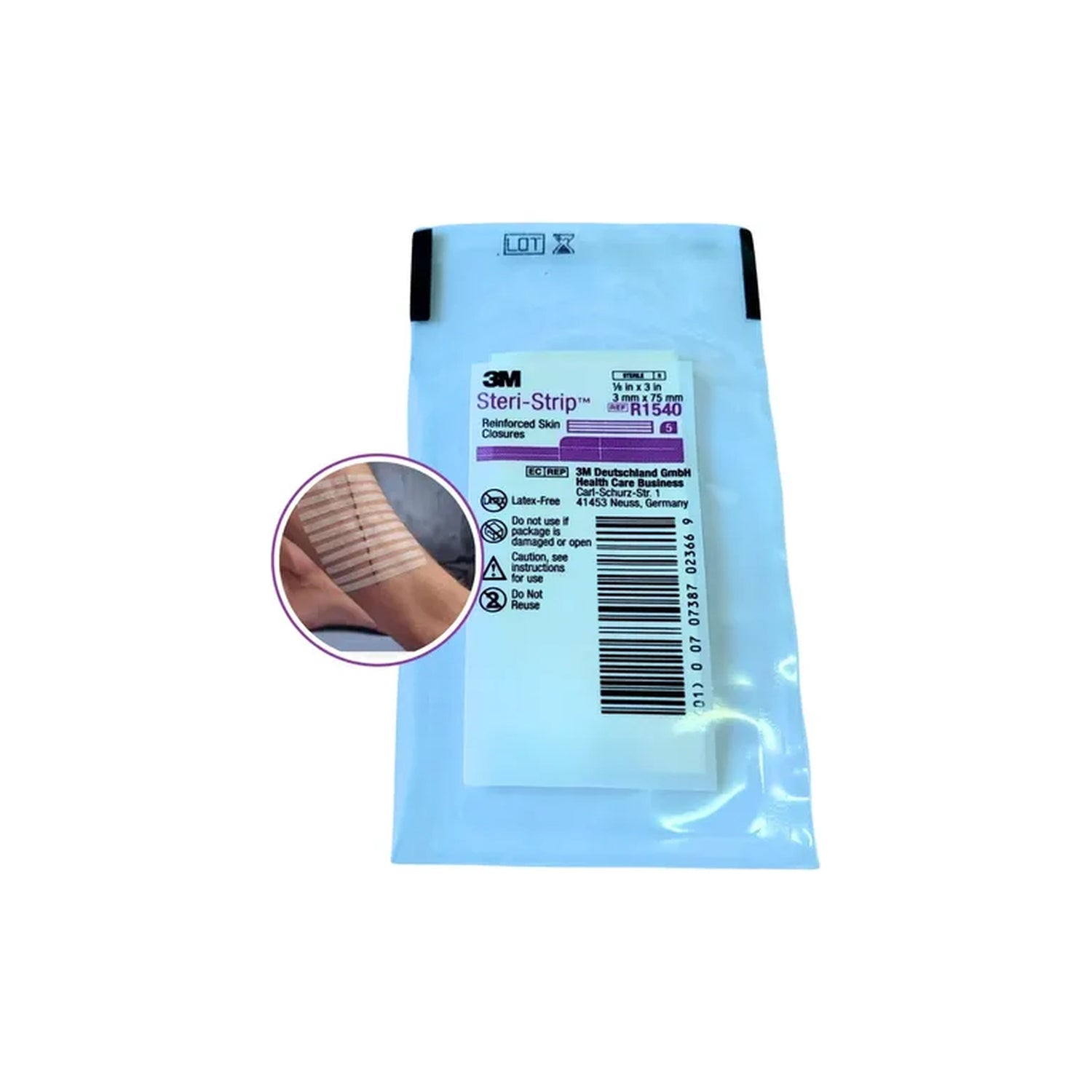 3M Steri-Strip Fitas de Sutura 3 mm x 75 mm 5 Unidades