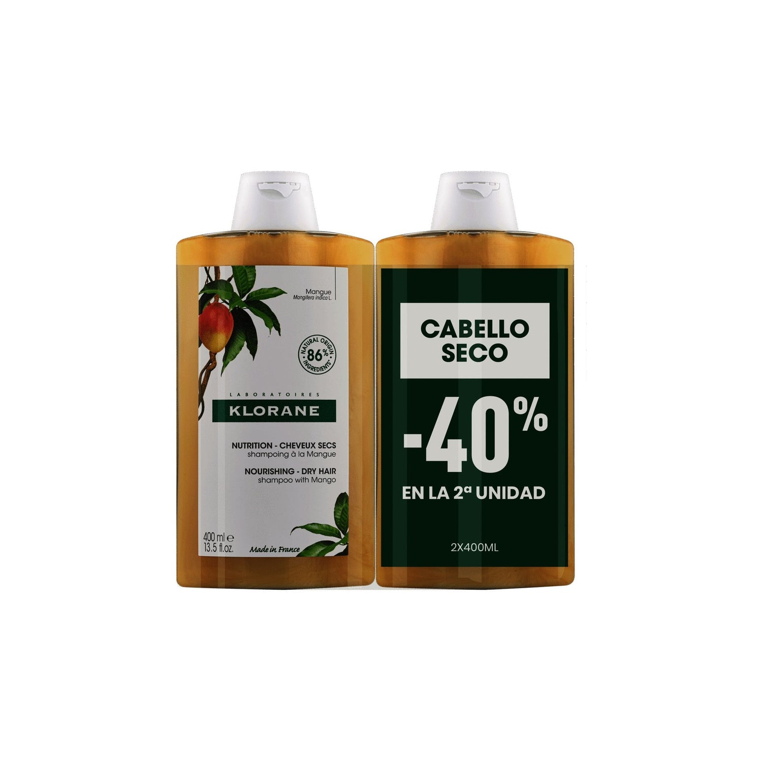 Klorane Capilar Champô Manga 400 ml Duo