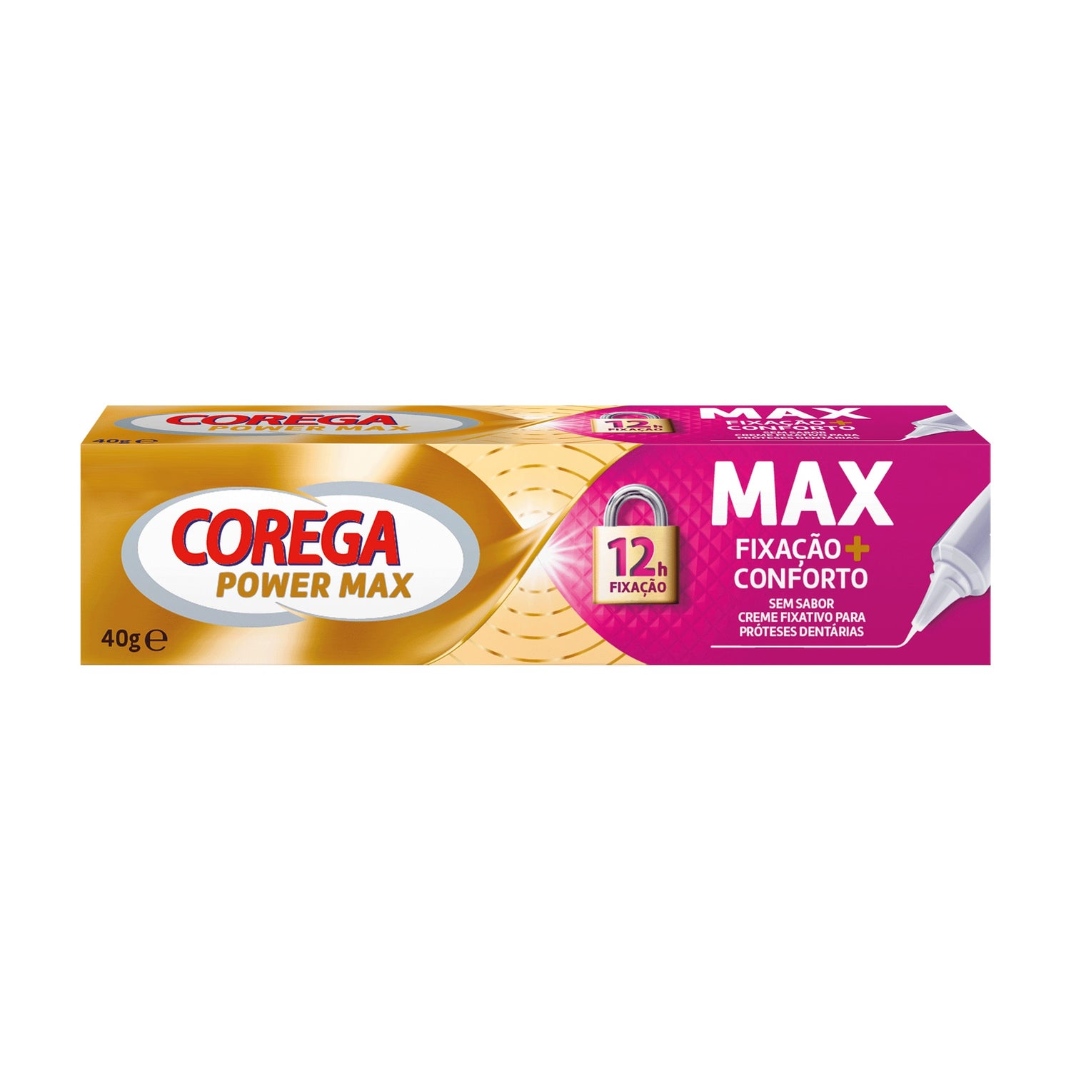 Corega Max Fix+Conf Creme Fix Protetor Dent 40 g