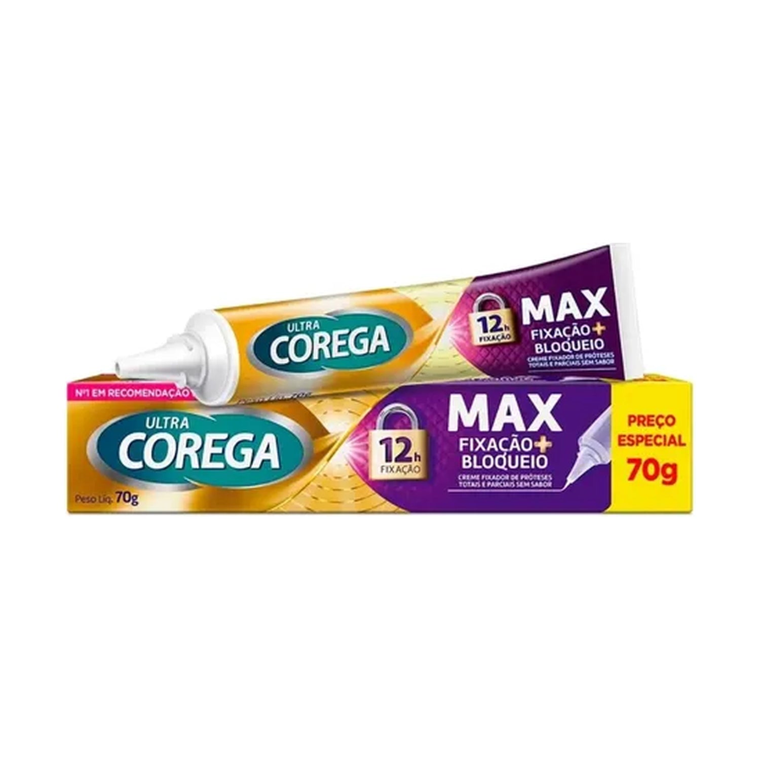 Corega Max Fix+Conf Creme Fix Protetor Dent 70 g