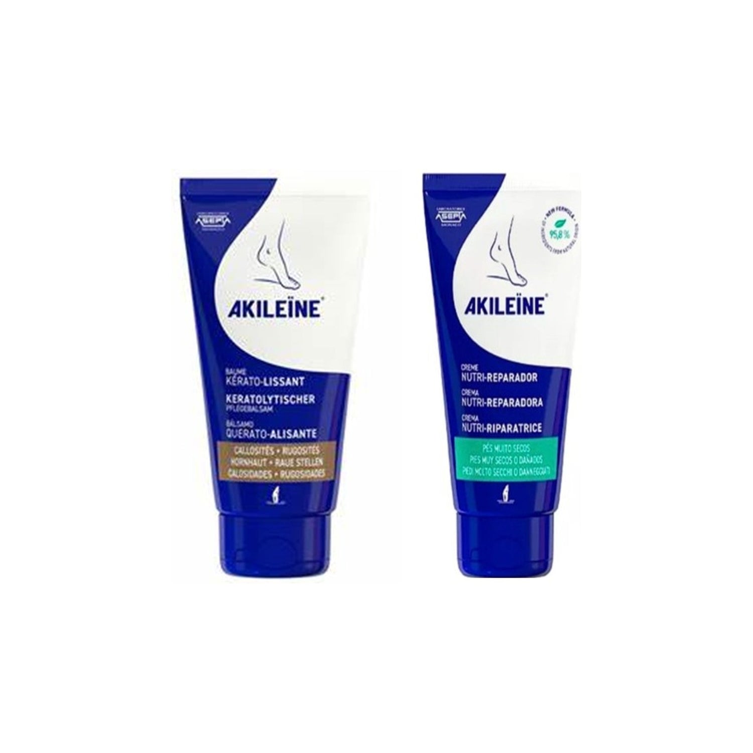 Akileïne Sec Creme Nutriente 75 ml + Balsamo Queratinizante 75 ml