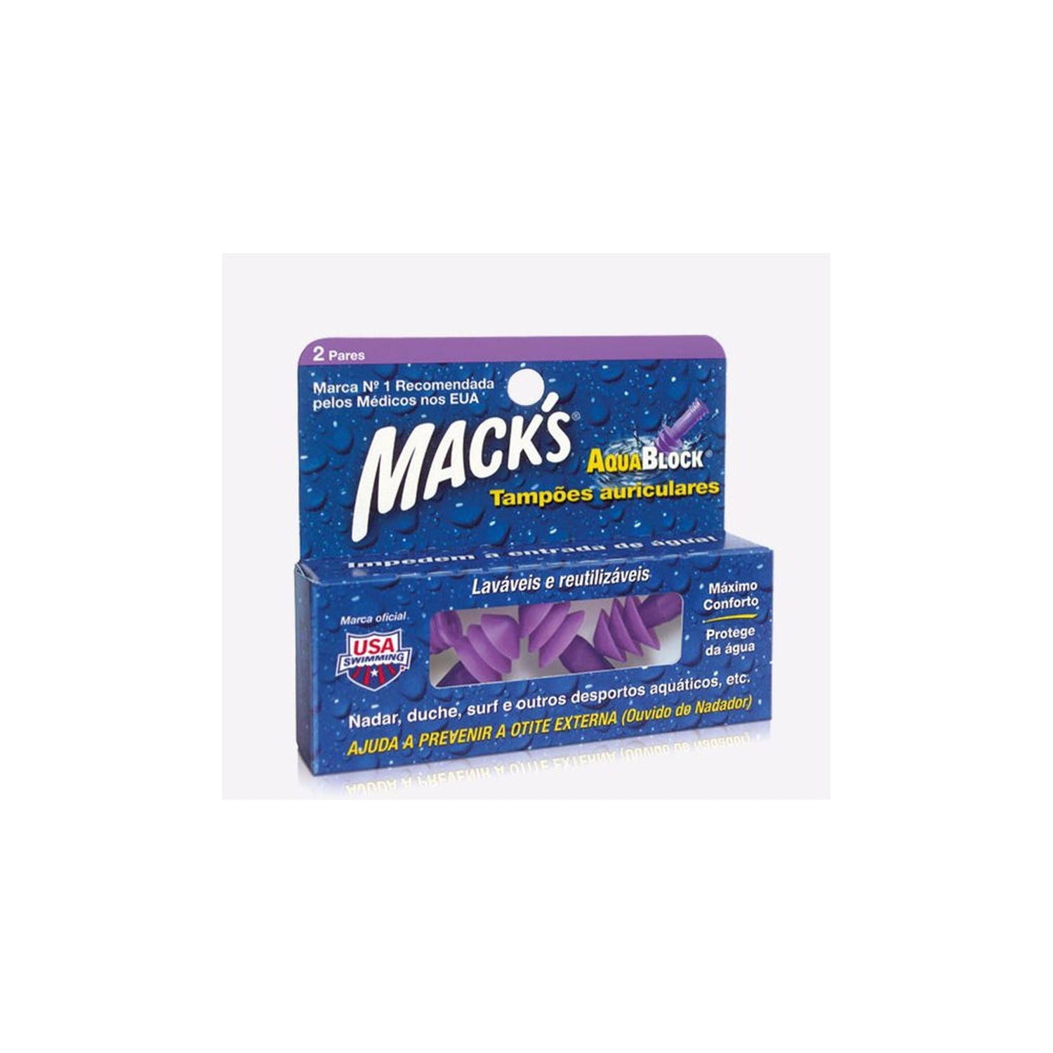 Mack S Aquablock Tampão Oto Silicone X 4