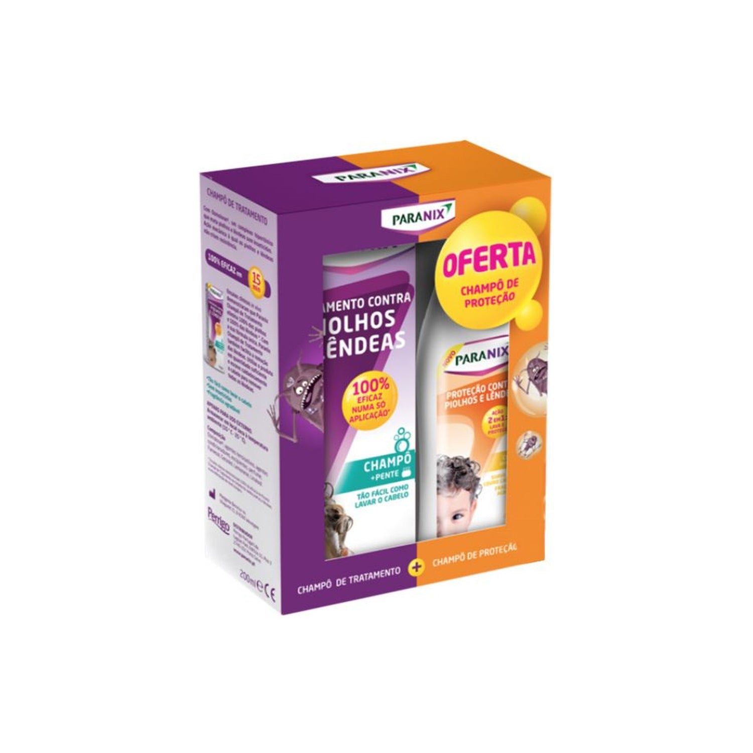 Paranix Champô de Tratamento 200 ml + Champô Protetor 200 ml