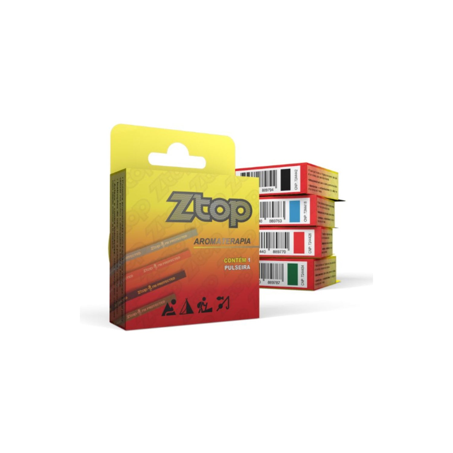 Ztop Pulseira Aromática Preta