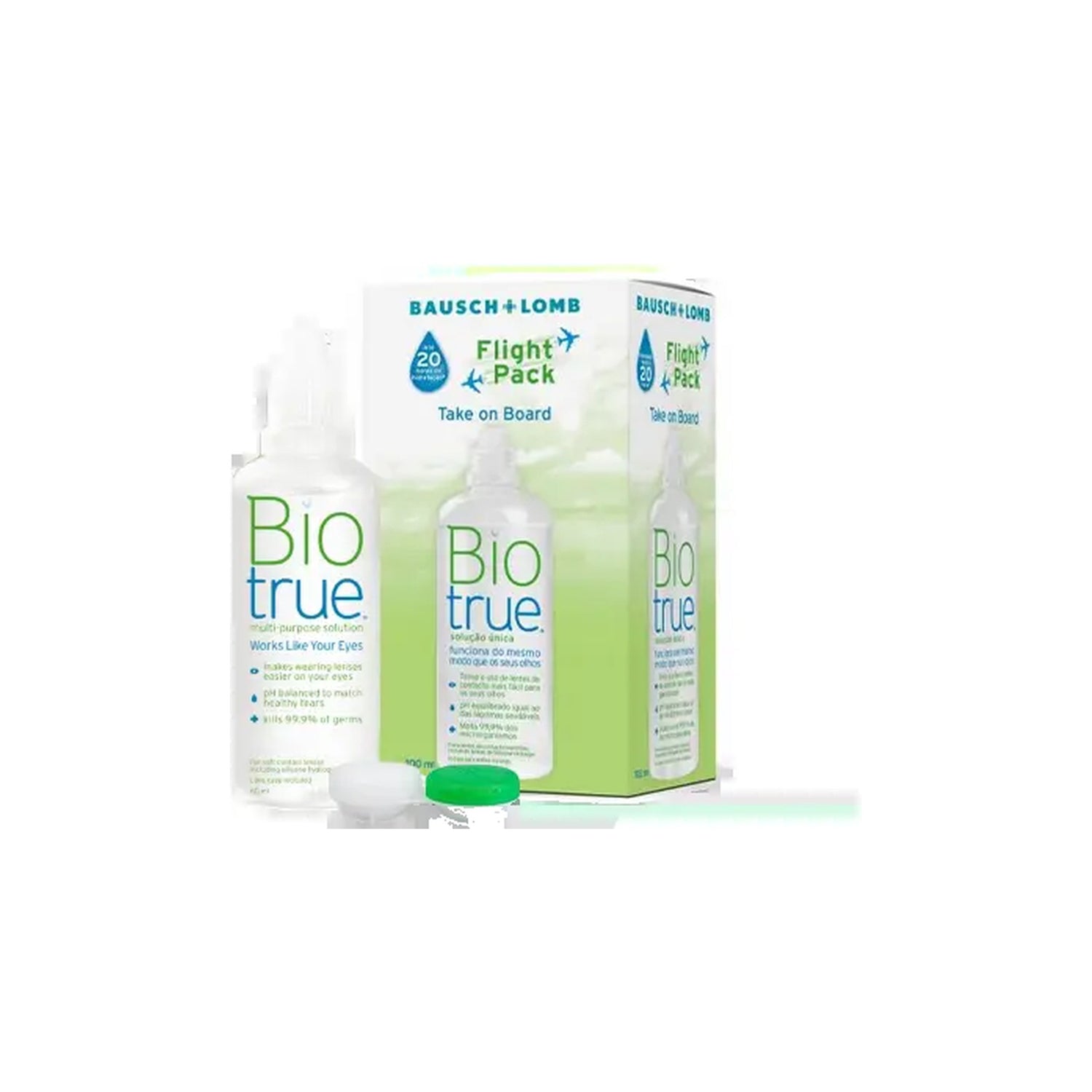 Biotrue Flight Pack Solução Oftálmica 2x60 ml + 2 Estojos